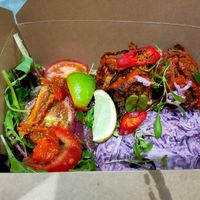 Take out onion bhaji salad. at All Things Nice in Marple
