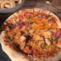 Teriyaki Tofu Pizza   at Pete's Eats in Llanberis