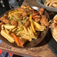 Loaded Chips   at Pete's Eats in Llanberis