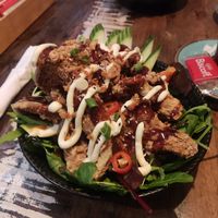 Oyster mushroom salad at Bulls Head in Marple