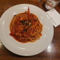 Tomato mushrooms pasta at FANCL Brown Rice Meals in Tokyo