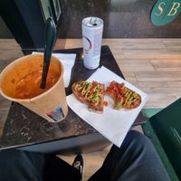 Goulash, tomatoes treasure and drink at Soup Bros in Maastricht