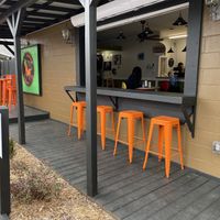 Face in or out at the open lunch bar area.  at Naked Vegan in Greenville