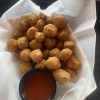 Fried okra   at Naked Vegan in Greenville