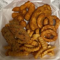 Shrimp platter special  at Naked Vegan in Greenville