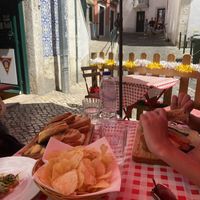 Caprese toasts are fabulous!  at Estação Alfama Pizzaria in Lisbon