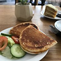 Red panini, lemon cake and tea, just lovely, 😊  at Viva Las Vegan in Maidstone