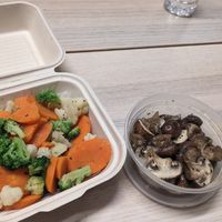 Side of veggie and mushrooms at Drastix in Hollywood