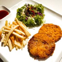 Fish and chips at D'life 蔬食 - Somerset  in Central Singapore