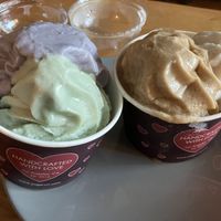 lavender, mint, salted caramel, and tantric tart  at Yoga-urt - Santa Monica in Santa Monica