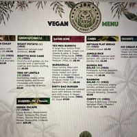 Vegan Menu #Veganuary at Jungle Street Kitchen in Lichfield