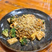Vegan pad thai with veggies and tofu  at Khao San Road in Toronto