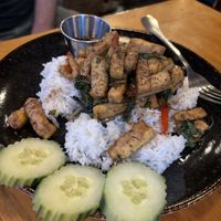 Vegan pad kra pao   at Khao San Road in Toronto