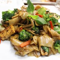 Pad key mao with tofu and veggies (made vegan) at Khao San Road in Toronto