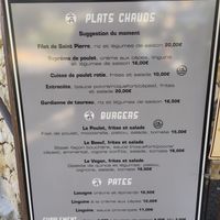 Menu 1 at Joe Le Snacky in La Palud-sur-verdon