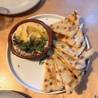 Flatbread and hummus   at The Garden of Easton in Bristol
