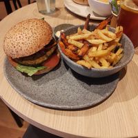 Falafel burger at Copper Branch in Utrecht
