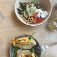 Greek Bowl & Crunchy Wrap  at Copper Branch in Utrecht