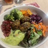 Bowl with falafel   at Copper Branch in Utrecht