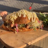 Croissant burger  at Copper Branch in Utrecht