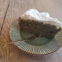 Vegan Matcha Cake at Copper Branch in Utrecht