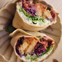 Crispy "Chicken" Wrap at Copper Branch in Utrecht