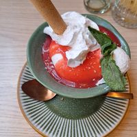Strawberry Bliss — Soft Serve Creamy Oatly® soft serve with sweet strawberry purée at Copper Branch in Utrecht
