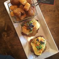 Benny fried seitan and "egg"   at Seitan's in Edmonton