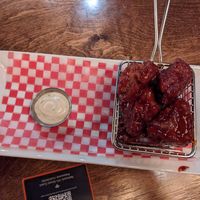 BBQ wings - so filling! at Seitan's in Edmonton