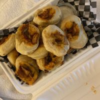 Kimchi bites   at Seitan's in Edmonton