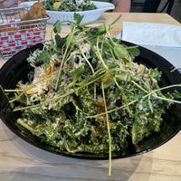 Main sized kale Caesar saladd  at Seitan's in Edmonton