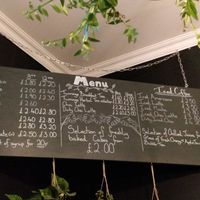 Hot drinks menu at Urban Jungle Brunch Room in Edinburgh