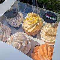 Selection of cupcakes at Sweet Vegan Bakes in Chicago