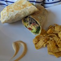 Cheeseburger wrap at Sweet Vegan Bakes in Chicago
