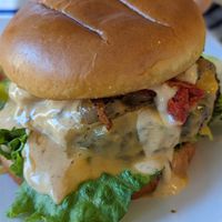 The best Burger at Sweet Vegan Bakes in Chicago