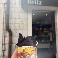 Dark chocolate ice cream vegan   at Gelato bar Bella in Trogir