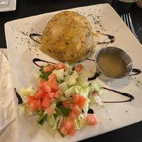 Trifongo, meduros(plantains) and yucca at Casa Del Mofongo in Bethlehem