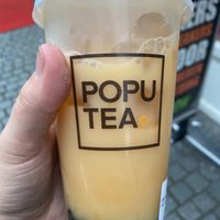 Jasmine milk tea at PopuTea in Breda