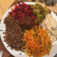 salad buckwheat beans betrrot bruxels  at Vega in Warsaw