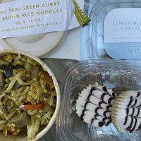 Tofu Greem Thai Curry & Lemon Blueberry Cheesecake !  at Lekker Eats in Myrtle Beach