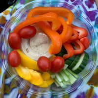 Hummus and veggies at Bountiful Bowls in Lewes