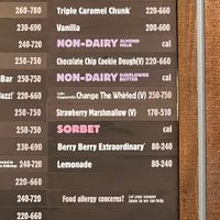 Ben & Jerry’s - vegan choices  at Ben & Jerry's in Dayton