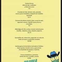 Menu 1 at Fauna Food & Arts in Barcelona