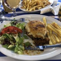 Vegan moussakka (after a couple of bites..)  at Georgeos Family in Syvota