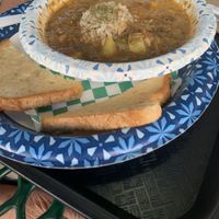 Red beans and rice gf toast at Meals From The Heart Cafe in New Orleans