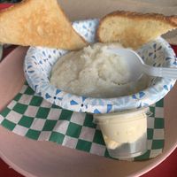 Grits!  Don’t know if that was butter or margarine ? at Meals From The Heart Cafe in New Orleans