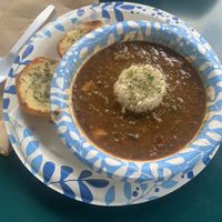 Vegan gumbo  at Meals From The Heart Cafe in New Orleans