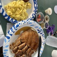 Vegan pancake combo   at Meals From The Heart Cafe in New Orleans