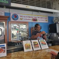 He was the sweetest ever. at Meals From The Heart Cafe in New Orleans