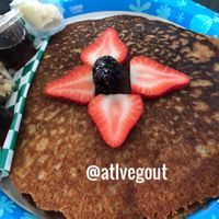 blueberry pancakes  at Meals From The Heart Cafe in New Orleans